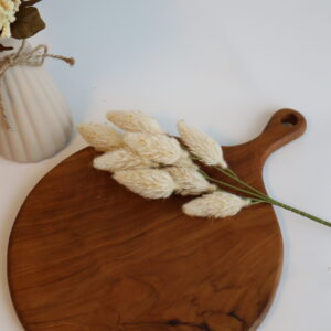 Teakwood Round Cutting Board / Platter With Handle