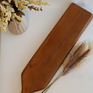 Teak Wood Long Rectangle Cutting Board / Platter (Cricket Stick Shape)